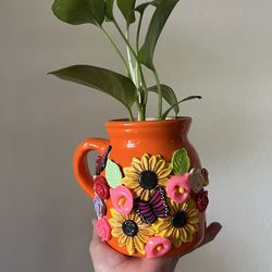 Disponible Hermosa y saludable plantita en jarrita Artesanal $20