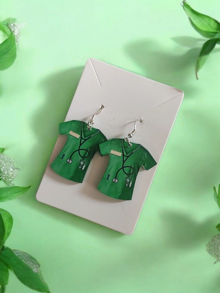 Medical Scrub 2D Dangle Earrings