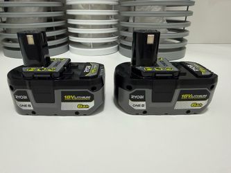 Two RYOBI 18V Lithium 6Ah high performance