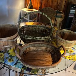 Assorted Arts And Crafts Baskets