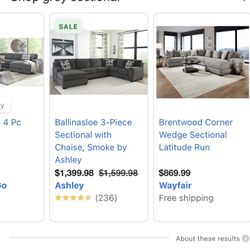 Grey Sectional Couch Set Local Delivery 🚚 💨