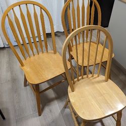 3x Wooden Chairs