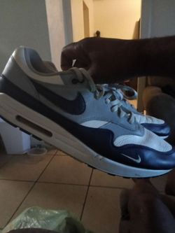 Nike Air Max 1 Navy and White Sneakers
