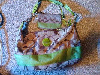 Coach purse and matching wallet