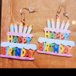 Happy BIRTHDAY earrings New
