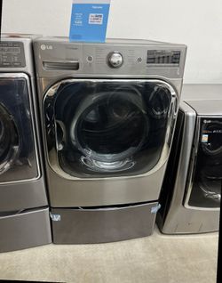 load with pedestal front dryer lg 