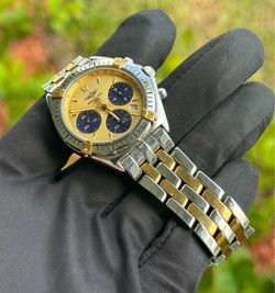 Breitling Sextant Chronograph B55047 Two tone bracelet gold/purple rare dial stainless steel/gold bezel 36mm Watch appraisal