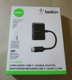 Belkin Rockstar 3.5mm Audio + USB-C Adapter