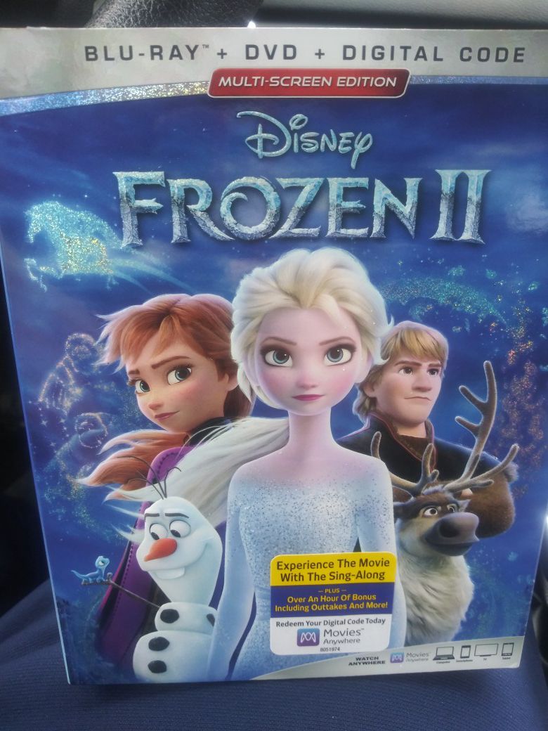 Frozen 2 bluray dvd and digital