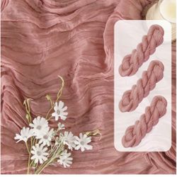 Rose Pink Table Runner 35x120 Inches for Baby Shower Decoration Spring Easter Table Runner for Wedding Party First Communion Centerpiece Engagement Br