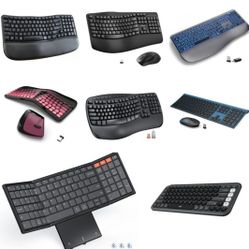 Wireless Keyboard and Mouse Bundle lot for Computer, laptop, tablet collection