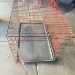 Double Door Collapsible Wire Dog Crate 