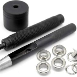 Craftmemore - GROMMET TOOL EYELET PUNCH SETTER ANVIL AND HOLE PUNCH CUTTER FOR APPLYING 5/16" (8 MM)