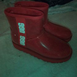 Women's UGG Clear Red Water Booots