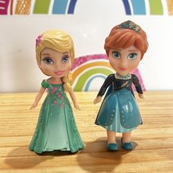 DISNEY  ELSA & ANNA  FIGURES FROM FROZEN - 3 1/2 INCH