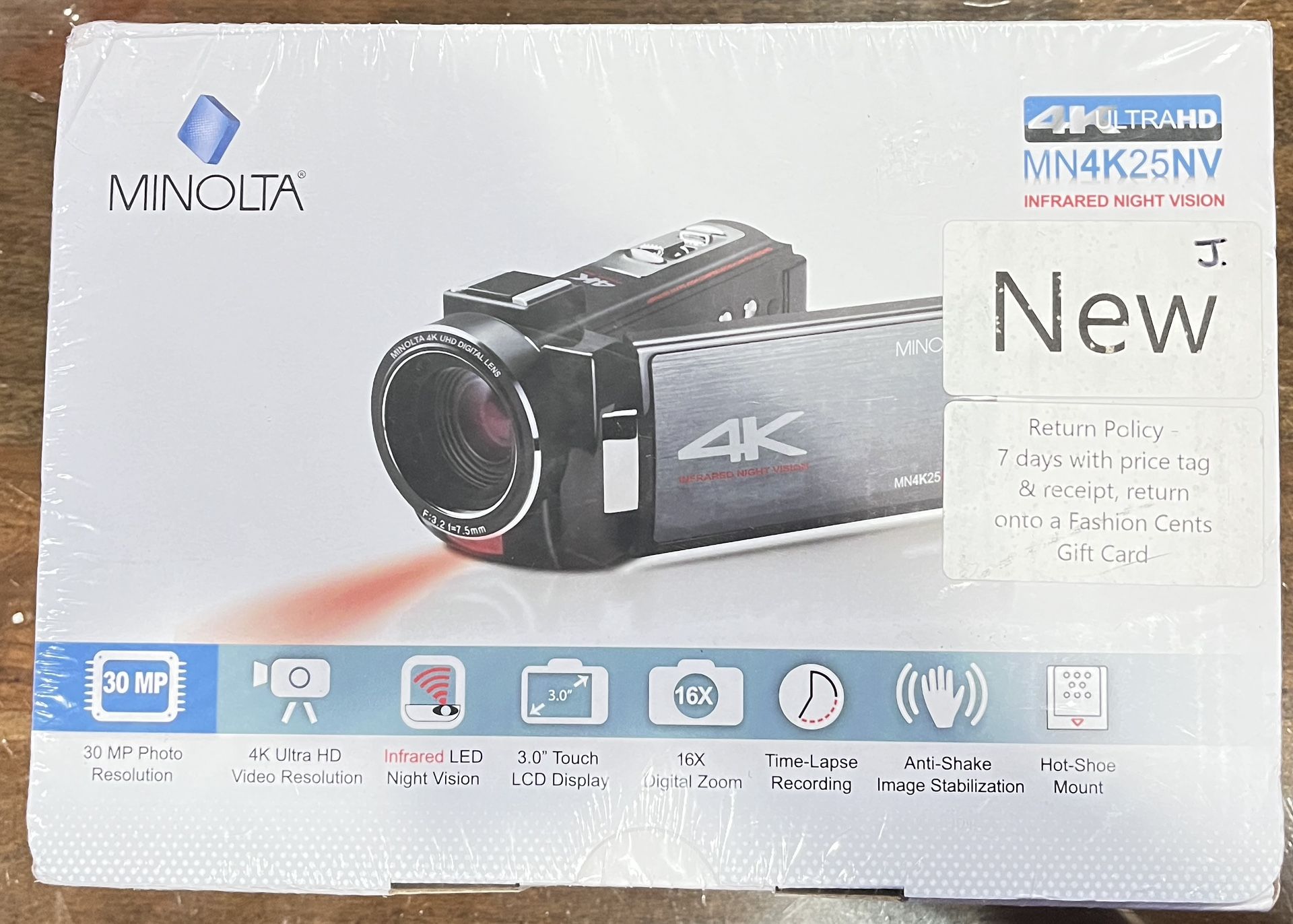 Minolta MN4K25NV Camcorder NEW IN BOX PLASTIC INTACT