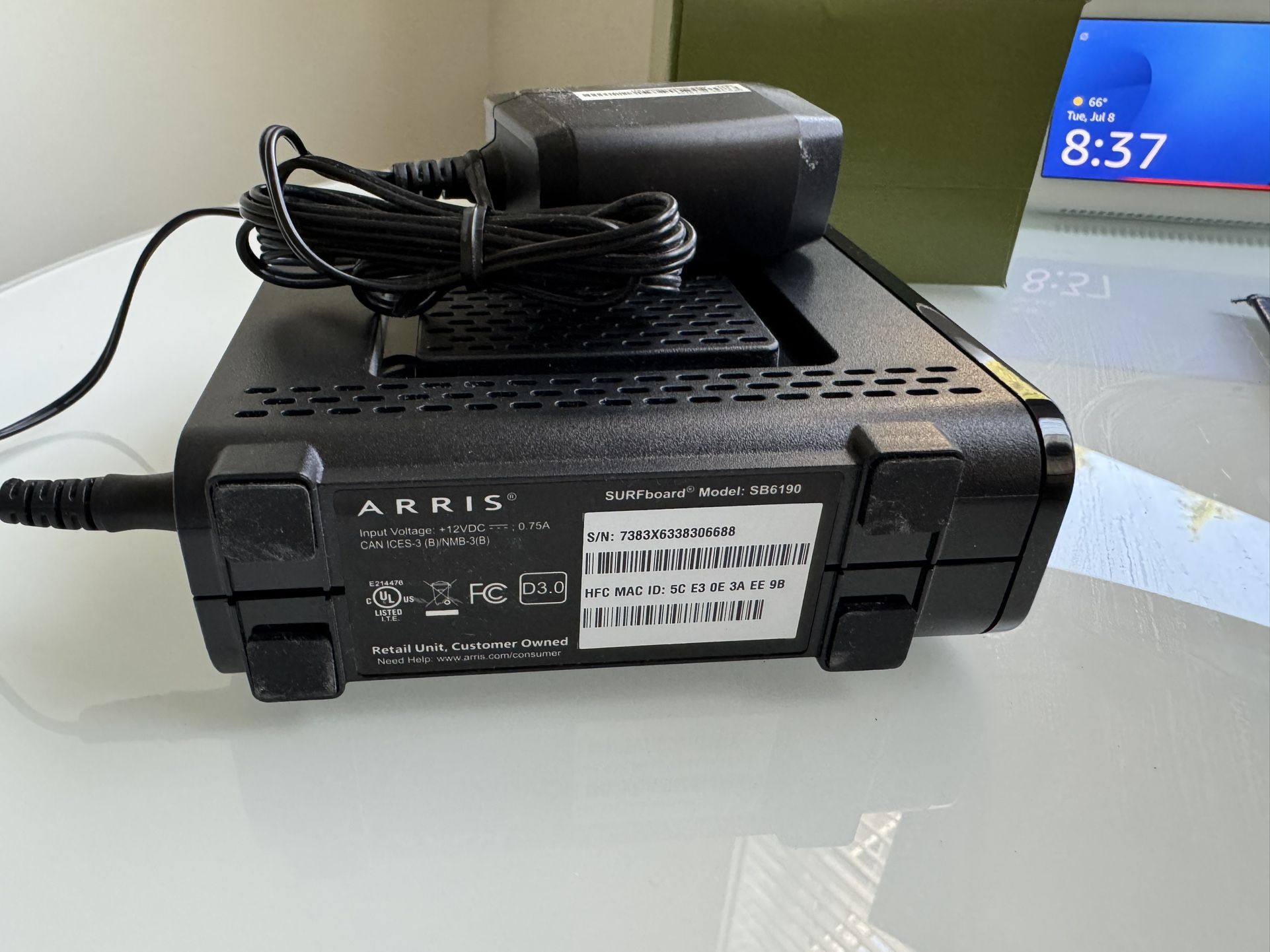Arris SB6190 Modem For Comcast
