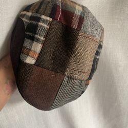 Patchwork Flat Cap, $5