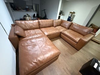 Ashley Large Leather Sectional w/Chaise