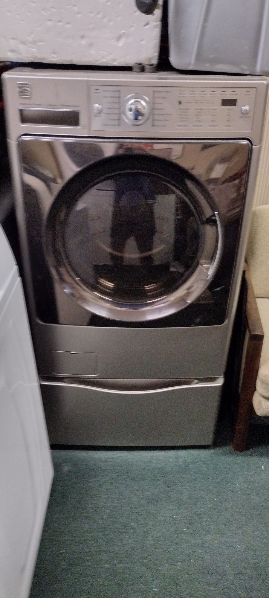Kenmore Elite Tan FrontLoad Washer & Electric Set Only Left Stackable
