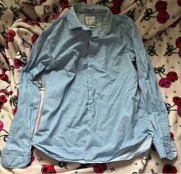 Cactus Man Light Blue Dot Dress Shirt