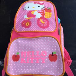 Like new hello kitty backpack and sleeping bag only $20 firm