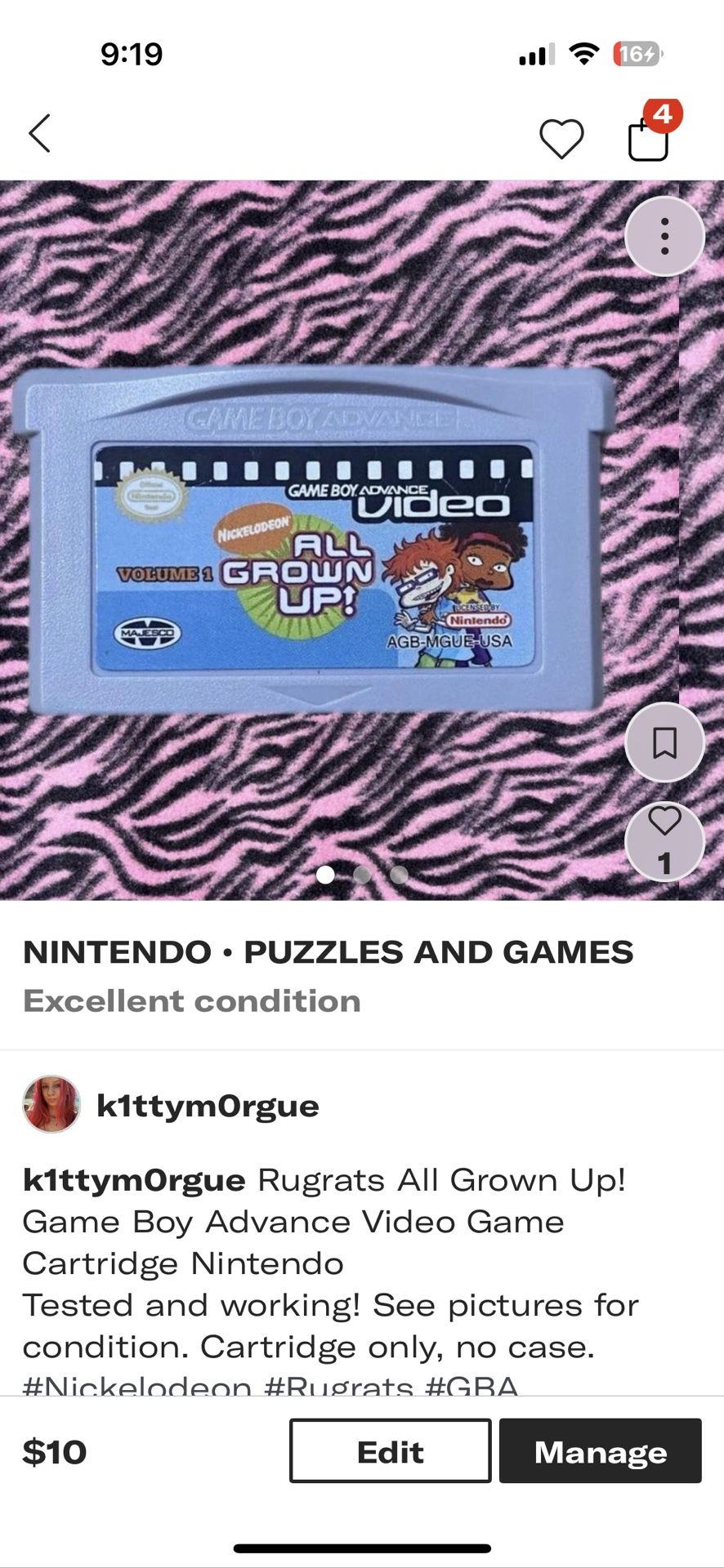 RugRats All Grown Up Gameboy