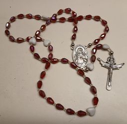 Rosary 23" Sacred Heart Mary and Jesus & Tertium Millineum Holy Trinity Cross Pendants *20.00 Firm*