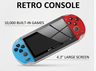 New Portable 4.3" Retro Game Console Large HD Screen Dual Stick Control 64GB Handheld