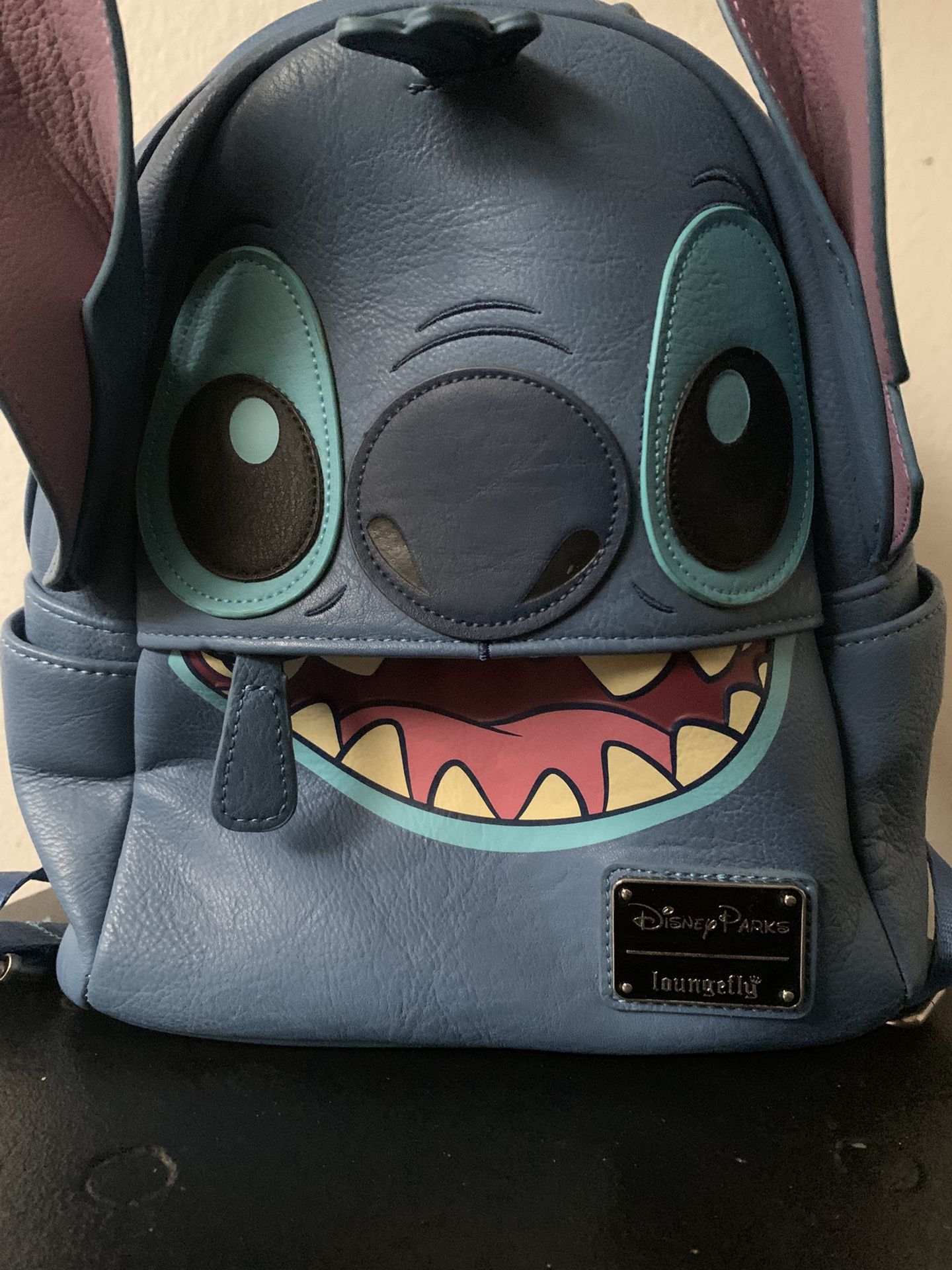 Disney Parks Stitch Loungefly Backpack with Stitch Keychain