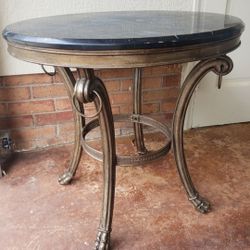 Antique Round Table with Marble Top. No Chips