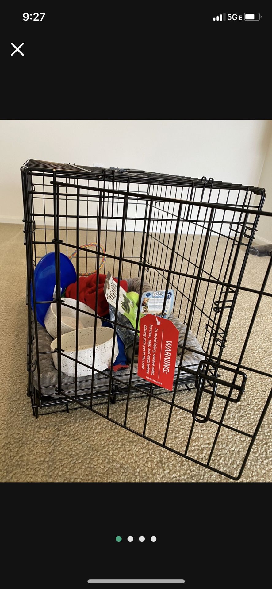 Dog Crate Plus Toys And Supplies