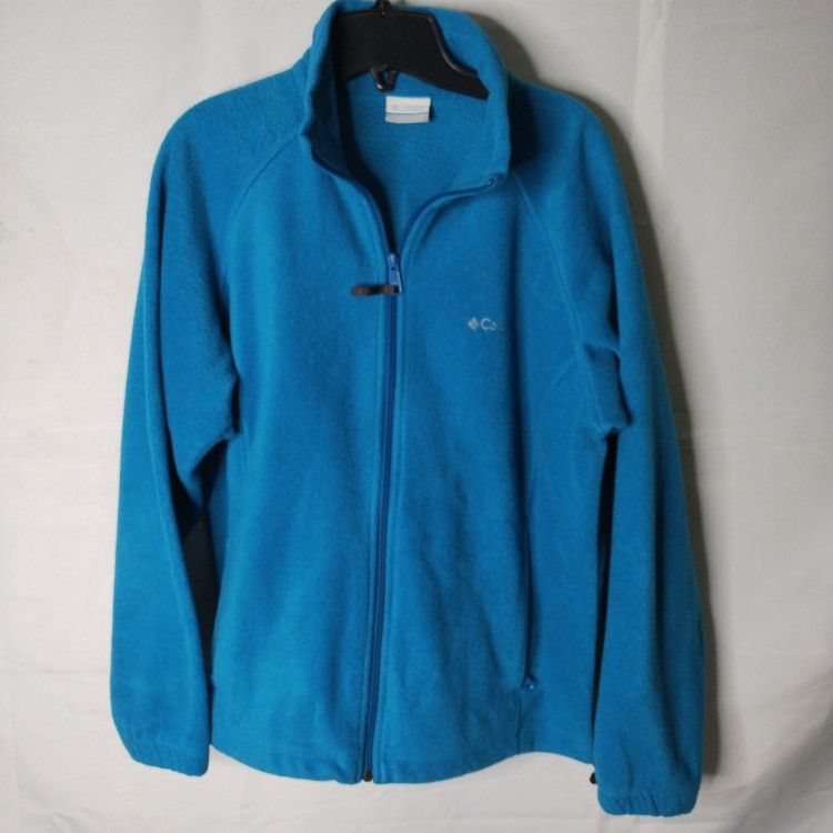 Columbia Fleece Jacket Turquoise Large