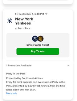 PADRES v. YANKEES Sept 4th 9/4