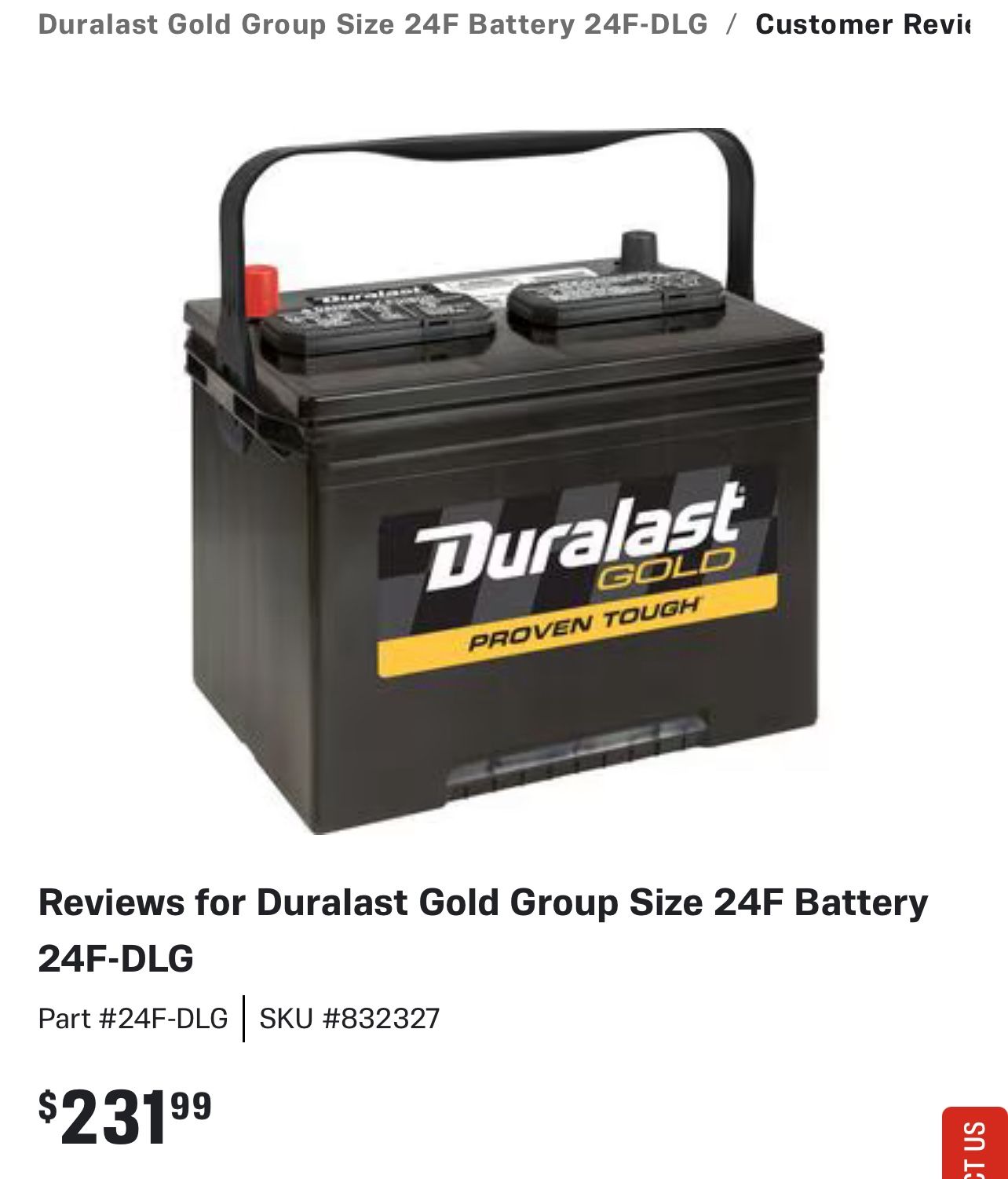 Duralast Gold battery 24-DLG 