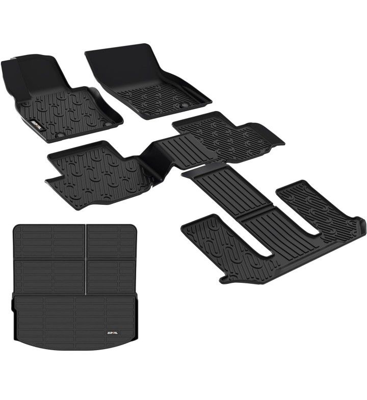 AIPOIL® Floor Mats & Cargo Liner Custom for 2024 Mazda CX90 & CX-90 PHEV(7 Passengers Without 2nd Row Console) 丨TPE All Weather Anti-Slip Floor Liners