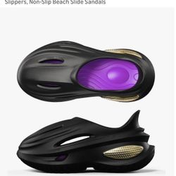 Arch Support Clogs for Men Women, Lightweight EVA Walking Slippers, Non-Slip Beach Slide Sandals  size:8.5W/7.5M