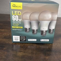 TREATLIFE Smart Light Bulbs, UL Certified WiFi Bluetooth Color Changing Light Bulb, A19 LED Smart Bulb Works with Alexa & Google Home, 60W Equivalent 