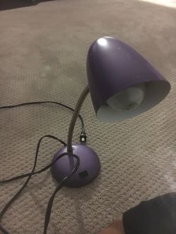 Purple desk lamp