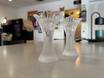 Crystal candle holders