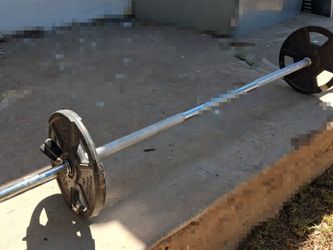 Olympic Barbell with Weight Plates
