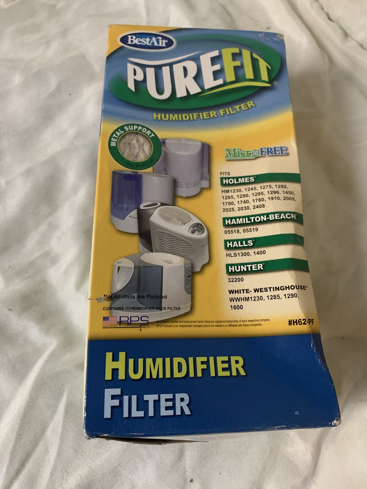 BestAir H62 Pure Fit Micro Free H62-PF Humidifier Wick/Filter