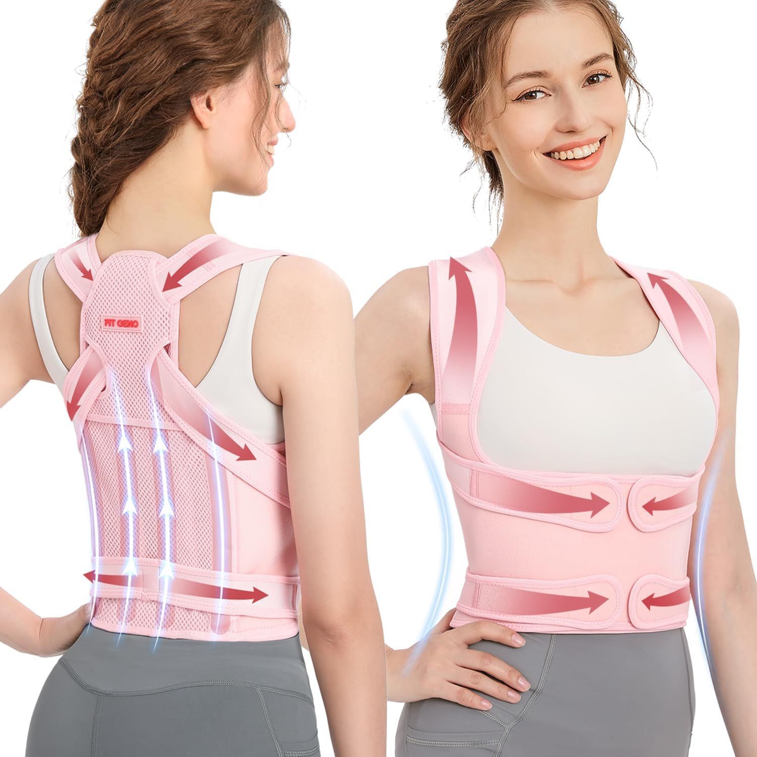 Back Brace And Adjustable Posture Corrector And Trainer For Women And Men , Back Straightener , Scoliosis And Hunchback Correction , Back Pain , Spine