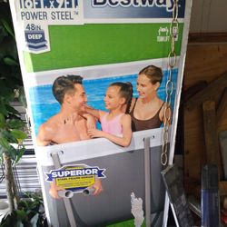 Bestway 18x 9ft Pool, Stairs,Pumps And Deck