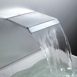 Moda Modern Wall Mount Chrome Waterfall Bathroom Spout Stainless Steel
