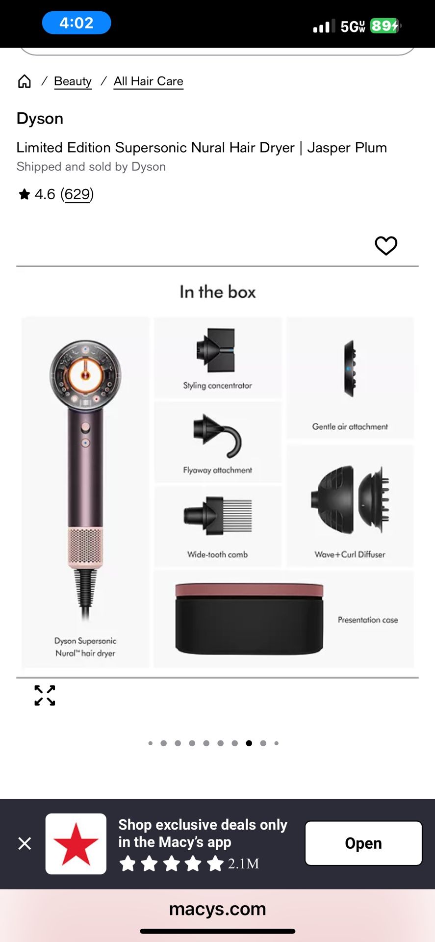 Dyson Nural Hair Dryer