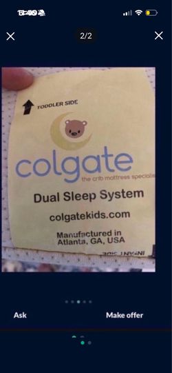 Colgate Mattress Eco Spring 2-N-1 - Dual-Firmness Crib Mattress Featuring Eco-Friendlier Foam and Spring Unit with Ultra-Soft Certified Organic