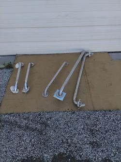 Nice Stainless Steel Shower Grab Handles Different Sizes Very Clean Like New.