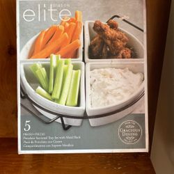 Porcelain Sectional Tray Set With Metal Rack