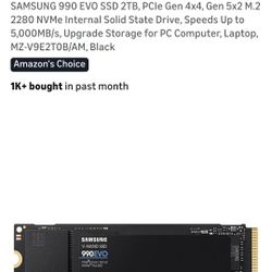 2 TB Samsung EVO M.2 SSD